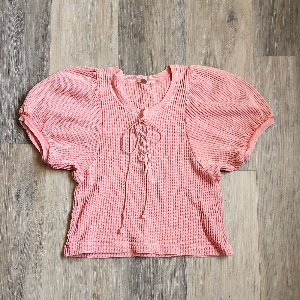 Free People Blouse with Tie Front